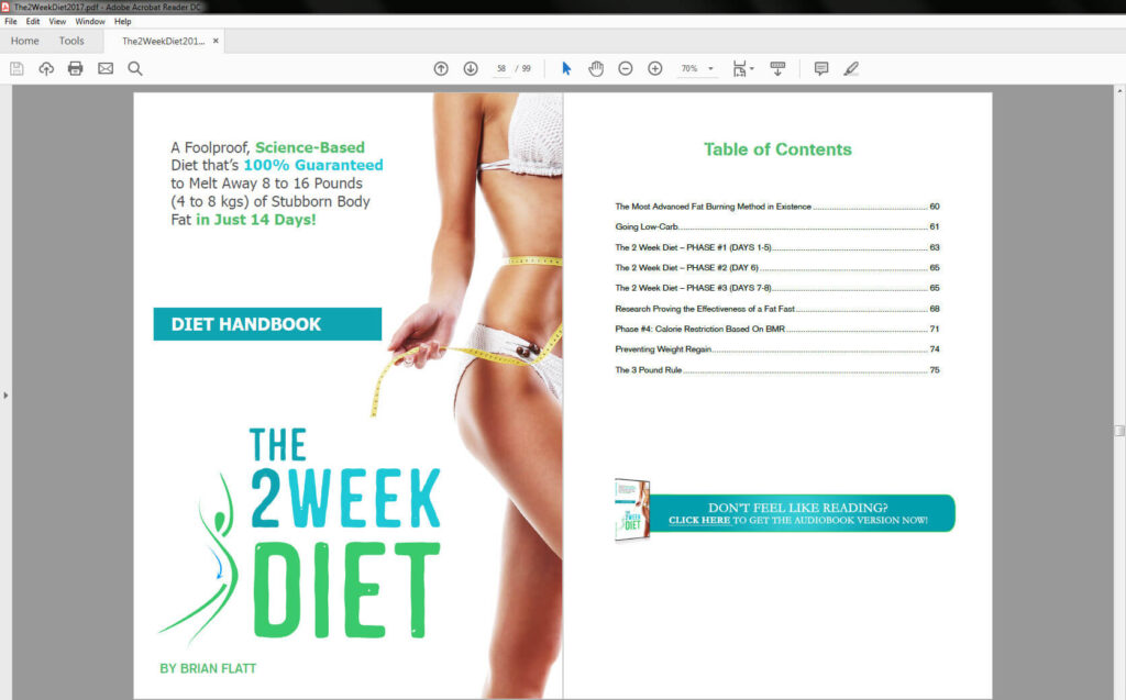 Diet Handbook Table of Contents