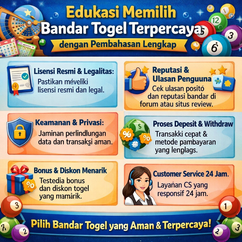 Pelajari cara memilih bandar togel terpercaya lewat tips, trik, dan pembahasan lengkap agar Anda lebih cermat menilai layanan dan keamanan.